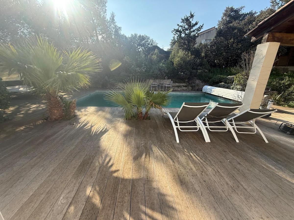Le Havre De Paix En Garrigue 4 Chambres 3 Sdb Piscine Bezouce Exterior foto